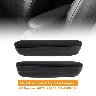 Black Front Left & Right Seat Armrest 6BV31KRLAA For Fiat 500 Abarth 2016-2019 - image 1 of 4