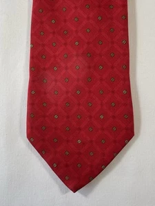 Vintage Tie Rack silk tie - red/gold geometric Angelo Bosani - Picture 1 of 5
