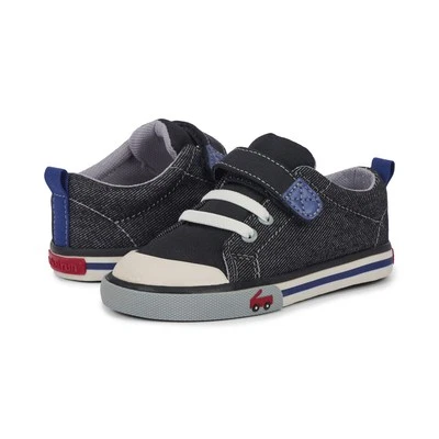 Nuevas Zapatillas See Kai Run Stevie II Raven Lona Negras, Juveniles 13, Nuevas con Etiquetas Foto 1 de 3