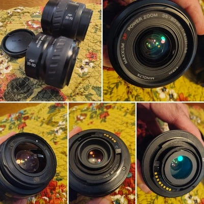Minolta Maxxum AF Power Zoom 35-80mm Plus 35-70mm Lens for Sony A-Mount  - Image 1 of 4