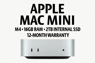 Apple Mac mini M4 • 16GB RAM • 2TB Internal SSD • Warranty • Windows  • Office - Image 1 of 4