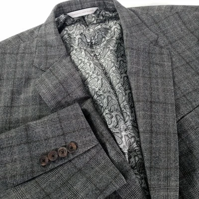 Blazer Samuelsohn Para Hombres 46R Gris Lana Ventana Abrigo Deportivo Traje Chaqueta Canadá Foto 1 de 4