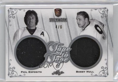 2018 Leaf ITG Stickwork Tape To Silver /6 Phil Esposito Bobby Hull #T2T-06 HOF - Image 1 of 2