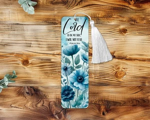 2 Religious Sublimated Alum Bookmark/Lord is on My Side/Color Tassel, (bk59) - Imagen 1 de 1