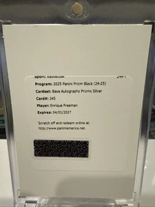 2024-25 Panini Prizm Black Enrique Freeman #245 RC Rookie Silver Auto 🔥 Pacers - Bild 1 von 1
