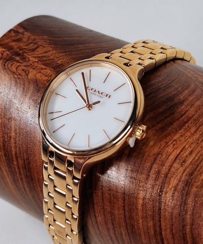 Orologio Coach CE753 Josie Ionic oro rosa acciaio inox bianco donna nuovo con etichetta