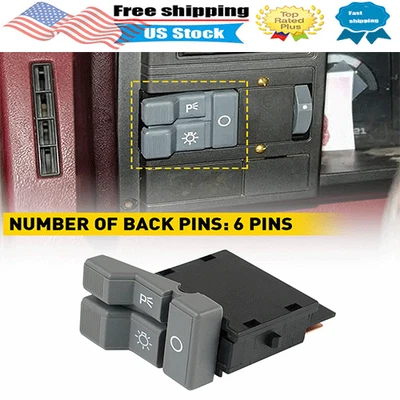 Interruptor basculante de luz de estacionamiento de faros gris para camioneta Chevy GMC C1500 Foto 1 de 4