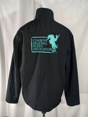 Cowboys Regional Rodeo Association Jacket Men L Black Embrodered Full Zip - Image 1 of 4