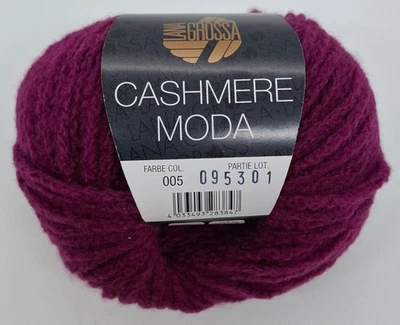 (278€/kg): 25 g LG CASHMERE MODA, Kettstruktur, Pt. 095301 Fb. 005 #7919 - Bild 1 von 2