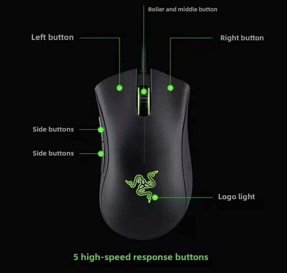Razer DeathAdder Viper Standard Edition 6400 Wired Gaming Mouse - Image 1 of 4