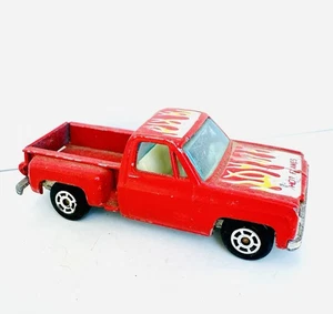 1979 Yatming Chevy Stepside Hot Flames Pickup Truck HK 1:64 Red Diecast Toy - Picture 1 of 8