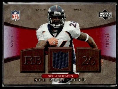 L55,435 - 2007 Artifacts NFL Artifacts Red #NFLTB Tatum Bell /250 Jersey - Image 1 of 2