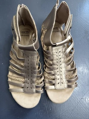 Sandalias Gladiador Earth Origins 8 Tiras Doradas  Foto 1 de 4