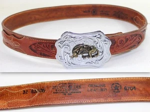 Silver Creek Collection by Leegin Leather Western Belt & Buckle Women’s Size 32 - Picture 1 of 8