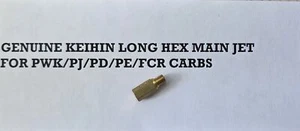 GENUINE KEIHIN LONG HEX MAIN JET PD/PJ/PWK/FCR 13 SERIES # 150 - Bild 1 von 3