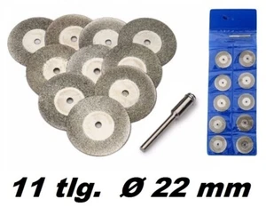 10 discos de diamante Ø 22 mm piedra vidrio modelismo Dremel Mini Flex acero - Imagen 1 de 3