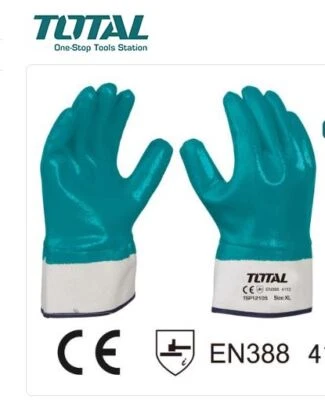 TOTAL Heavy Duty Work Gloves Fully Coated Nitrile Rubber XL Only clearance price