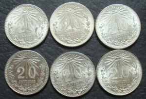 MEXICO Mo 20 Cent Silver 1942 $20 for coin - Picture 1 of 2