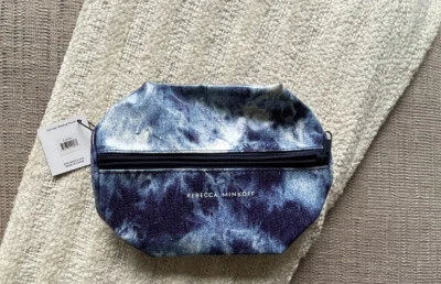 Bolsa de Maquillaje Cilindro Rebecca Minkoff en Estampado Azul Denim Nueva con Etiquetas Foto 1 de 4