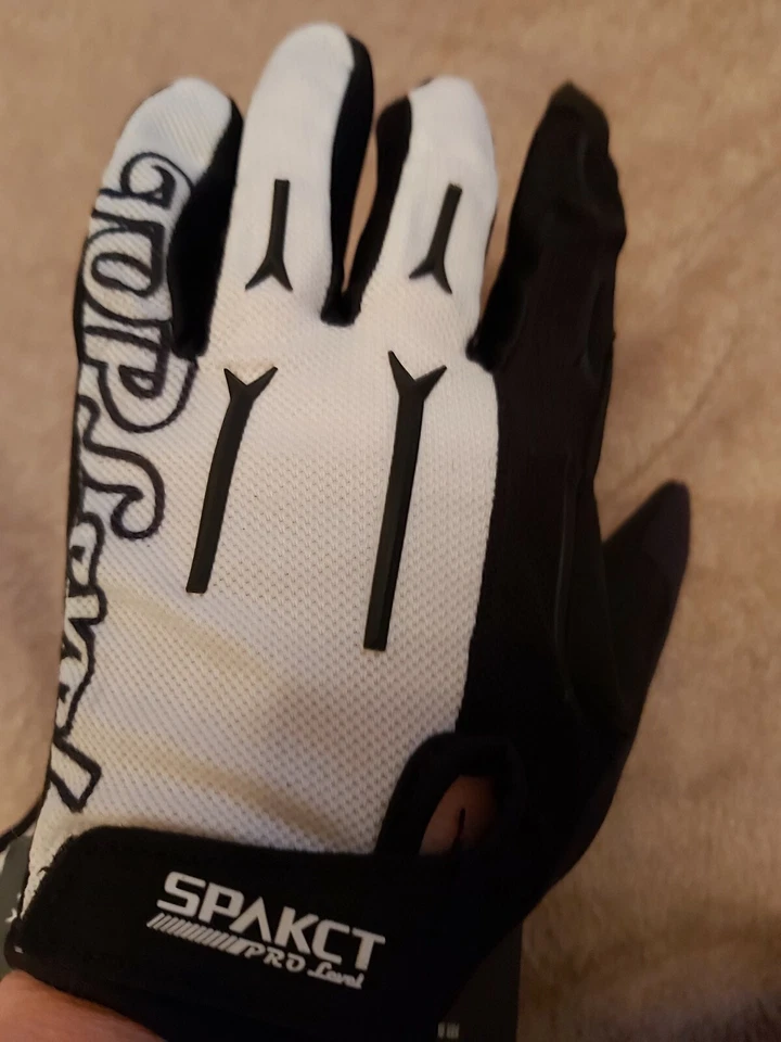 Spakct SGTOP4 Cycling Gloves (Full Finger), Black&White, Size XXLarge -Brand New — 第 1/4 张图片