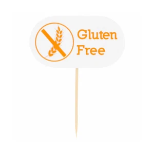 Bambusspieß GLUTEN FREE Food Marker 100 Stück Fingerfood Spieße 8 cm glutenfrei - Bild 1 von 1