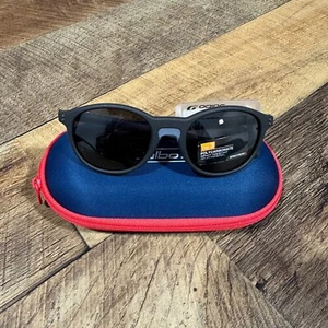 Julbo Flash Youth Sunglasses, Gray/Blue Frame - Spectron 3 Smoke Lens w/Silver - Picture 1 of 2