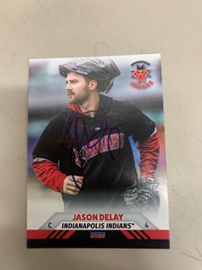Jason Delay Signed Card 2022 Indianapolis Indians Team Card IP Auto
