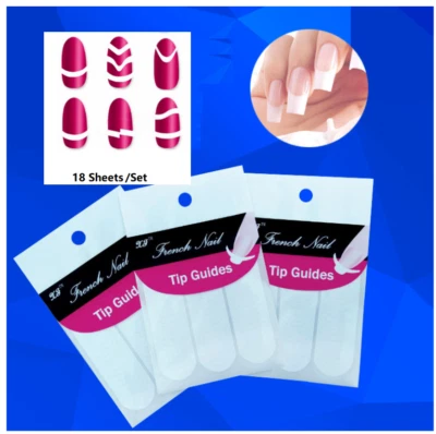 18 Estilos Pegatina Punta Francesa Manicura Rayas Borde Arte en Uñas Puntera Decoración NH20 Foto 1 de 4