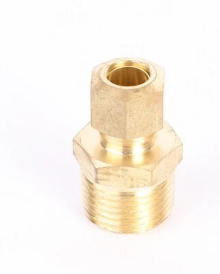 Brass Fairview Straight Tube Fitting, 3/8" Tube OD x 1/2" Male NPT - Image 1 of 4