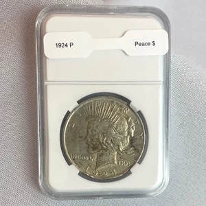 1924 P Peace $1 Silver Dollar - Picture 1 of 4