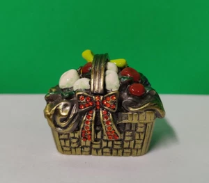 Kunstform Objekt d' Kunstwerk KORB MIT OBST Schmuck Schmuckschatulle - Bild 1 von 7