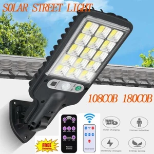 1300W LED Solar Flood Light Motion Sensor Street Outdoor Garden Yard Down Lamps - Picture 1 of 32