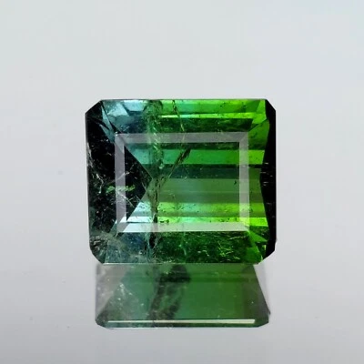 3.30 Cts EXCELLENT EMERALD CUT NATURAL BI-COLOR TOURMALINE LOOSE GEMSTONE - Image 1 of 3
