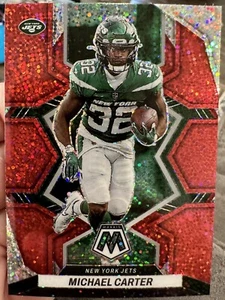 2022 Mosaic Michael Carter Red Sparkle Prizm #152 NY Jets RB SP - Picture 1 of 2