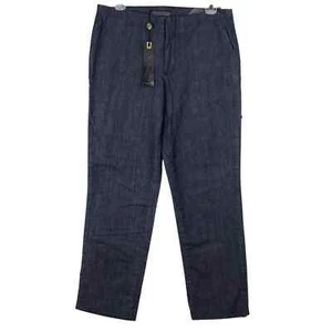 Nine West Dark Blue Rinse Pine St Slim Chambray Capri Crop Jean Women Sz 6 - Picture 1 of 6