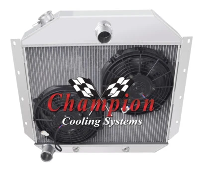 Atom Champion 3 Row Radiator,10" Fans-1951-1957 International Harvester Truck Foto 1 de 4