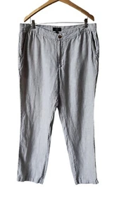 Club Room Luxury Men's 100% Linen Gray Pants Size-36x32 - Picture 1 of 3