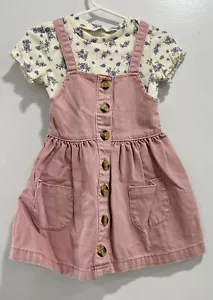 Primark Baby Girl Overal Dress With T-Shirt 18-24 Months - Picture 1 of 9
