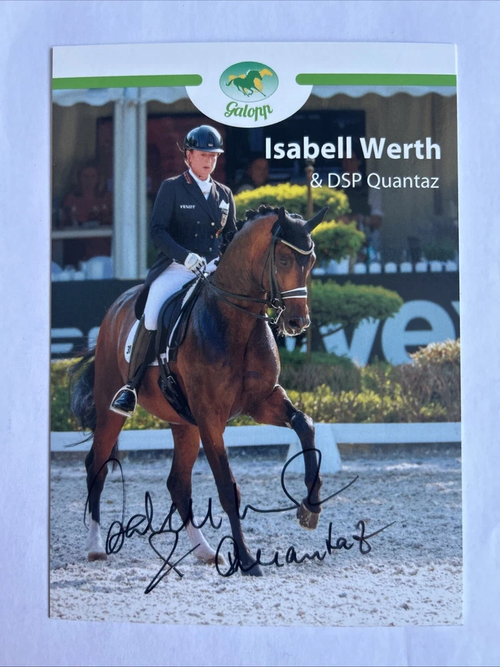 original sign. Autogrammkarte Reitsport Dressur Isabell Werth OS 2024 Paris - Bild 1 von 1