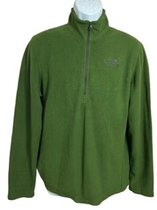 The North Face Fleece Sweatshirt Herren Medium dunkelgrün 1/4 Zip Pullover Fleece - Bild 1 von 7