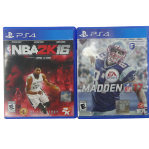 Lot of 2 Playstation 4 PS4 Madden NFL 17 & NBA 2K 16