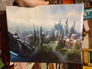 Star Wars 11" x 14" signierter & nummerierter Druck auf Leinwand * Millennium Falcon 333/400 - Bild 1 von 9