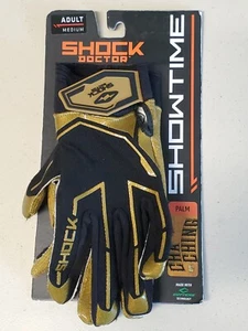 Shock Doctor SHOWTIME Receiver Gloves Black/Gold Cha Ching NWT Adult Medium NWT - Picture 1 of 9