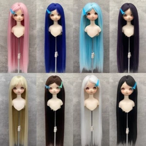 Pelucas de pelo largo y liso con flequillo para 1/3 1/4 1/6 BJD muñeca juguete hágalo usted mismo pelucas - Imagen 1 de 39