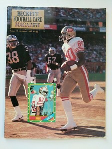 BECKETT FOOTBALL CARD MONTHLY MAGAZINE October 1990 #7 49ERS JERRY RICE COVER