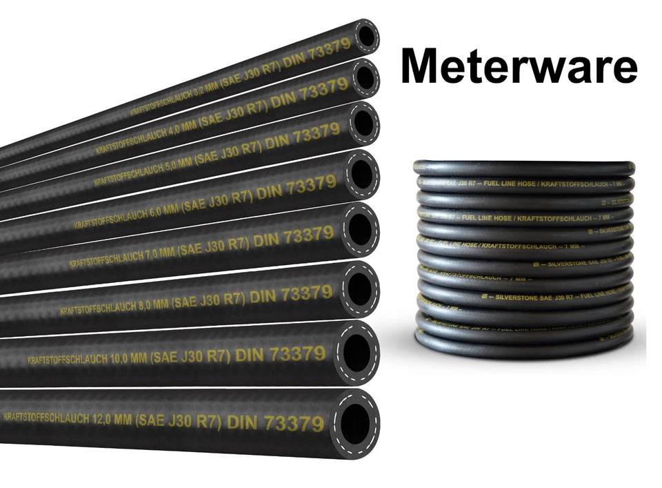 Benzinschlauch Kraftstoffschlauch Dieselschlauch 3 4 5 6 7 8 10 12 mm DIN 73379 - Bild 1 von 1