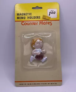 Vintage 1988 Counter Mates Magnetic Kitchen Memo Holder Basketball Player NOS - Bild 1 von 3