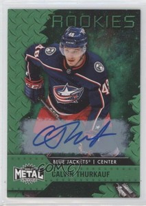 2020 Skybox Metal Universe Rookies Green /10 Calvin Thurkauf #121 Rookie Auto RC