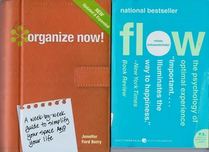 Lot of 2 Books to Help Improve Your Life: Flow Optimal Experience, Organize Now! - Picture 1 of 1