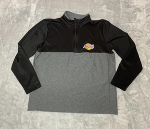 Los Angeles Lakers Jacke schwarz grau Viertelreißverschluss Langarm Größe L - Bild 1 von 6